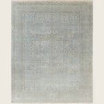 Grey Traditional Ikat Wool Rug - 8'1" x 10'1"