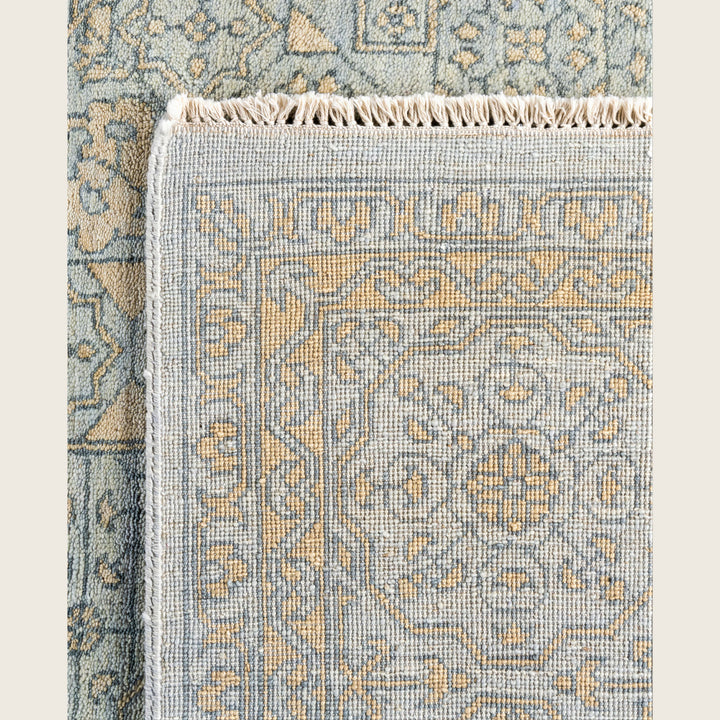 Grey Traditional Ikat Wool Rug - 8'1" x 10'1"