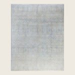 Grey Traditional Ikat Wool Rug - 8'3" x 10'3"