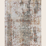 Brown Traditional Ikat Wool Rug - 8'1" x 10'