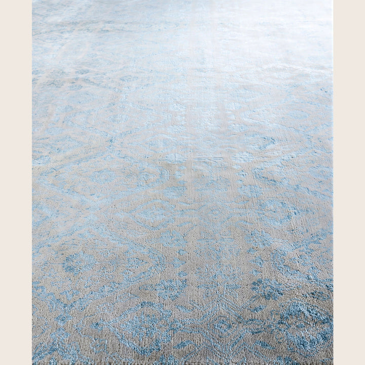 Beige Traditional Ikat Wool Rug - 9' x 10'2"