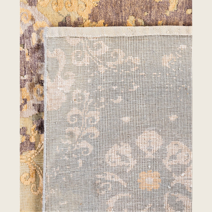 Grey Traditional Ikat Wool Rug - 8'10" x 11'10"
