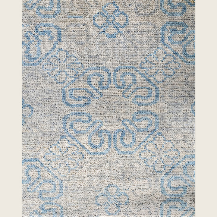 Beige Traditional Modern Wool Rug - 9'1" x 12'2"