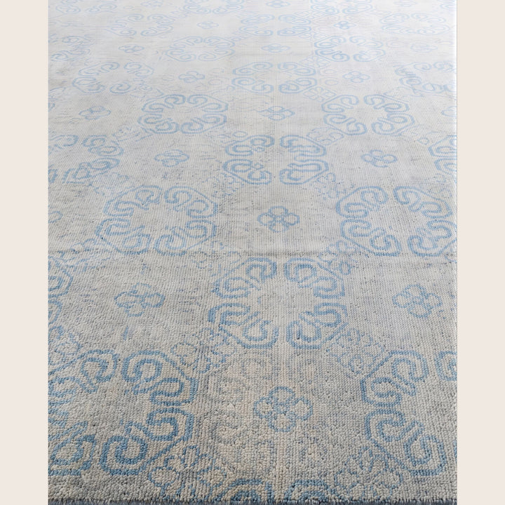 Beige Traditional Modern Wool Rug - 9'1" x 12'2"