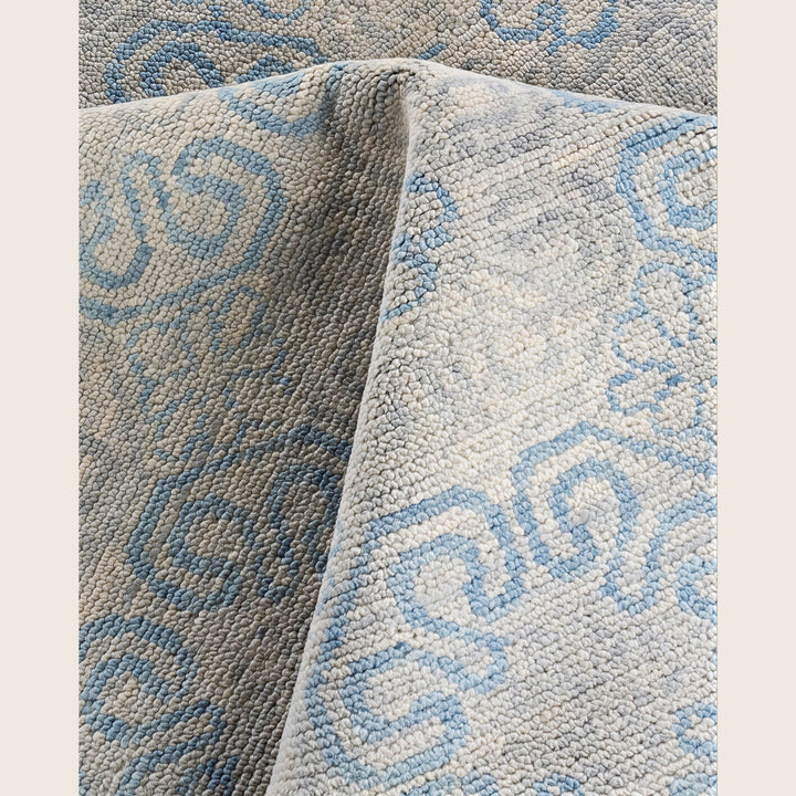 Beige Traditional Modern Wool Rug - 9'1" x 12'2"