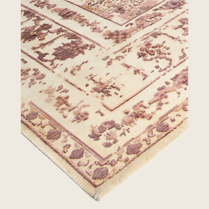 Brown Traditional Ikat Wool Rug - 8'10" x 12'2"