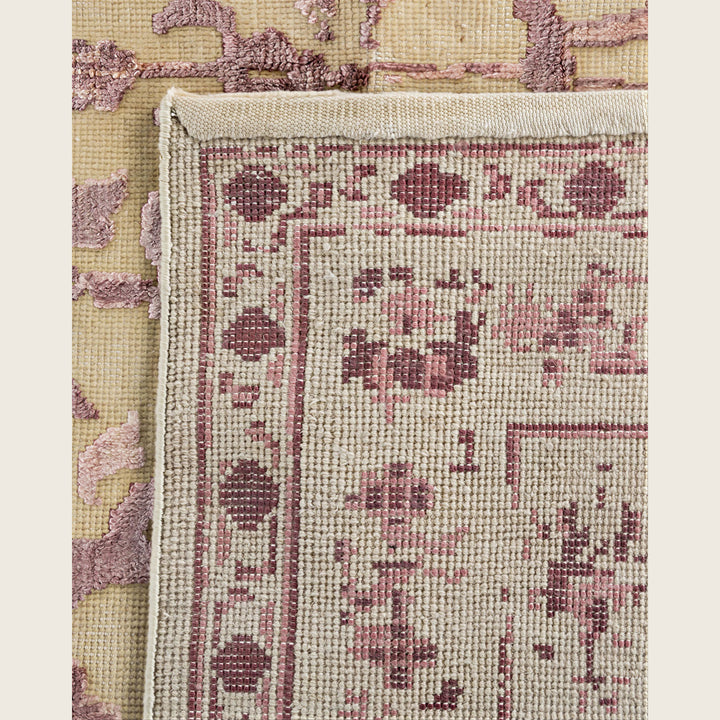 Brown Traditional Ikat Wool Rug - 8'10" x 12'2"