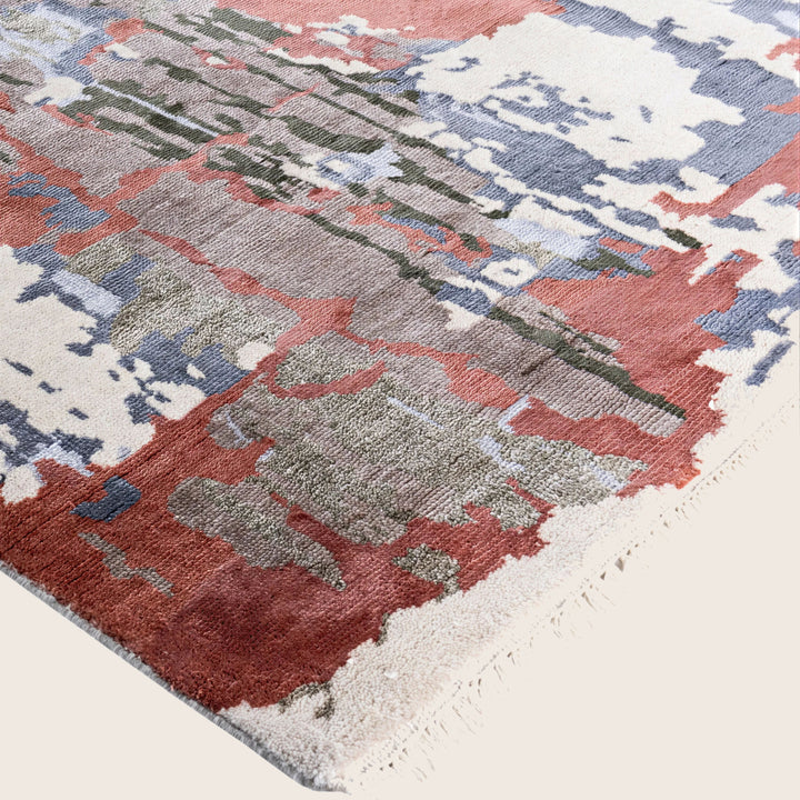 Beige Traditional Ikat Wool Rug - 9'2" x 12'2"