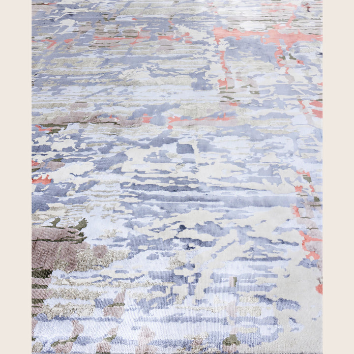 Beige Traditional Ikat Wool Rug - 9'2" x 12'2"