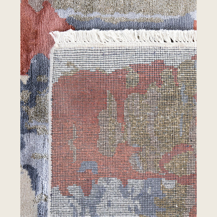 Beige Traditional Ikat Wool Rug - 9'2" x 12'2"