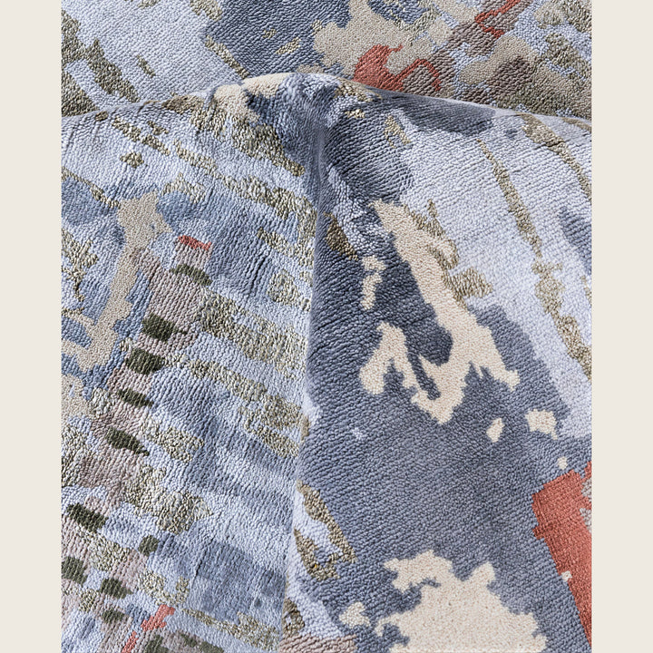 Beige Traditional Ikat Wool Rug - 9'2" x 12'2"