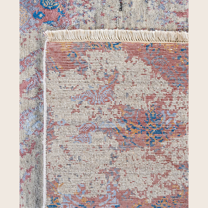 Beige Traditional Ikat Wool Rug - 8'1" x 10'3"