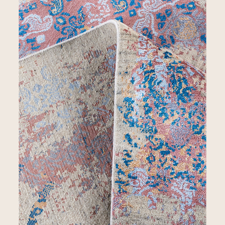 Beige Traditional Ikat Wool Rug - 8'1" x 10'3"