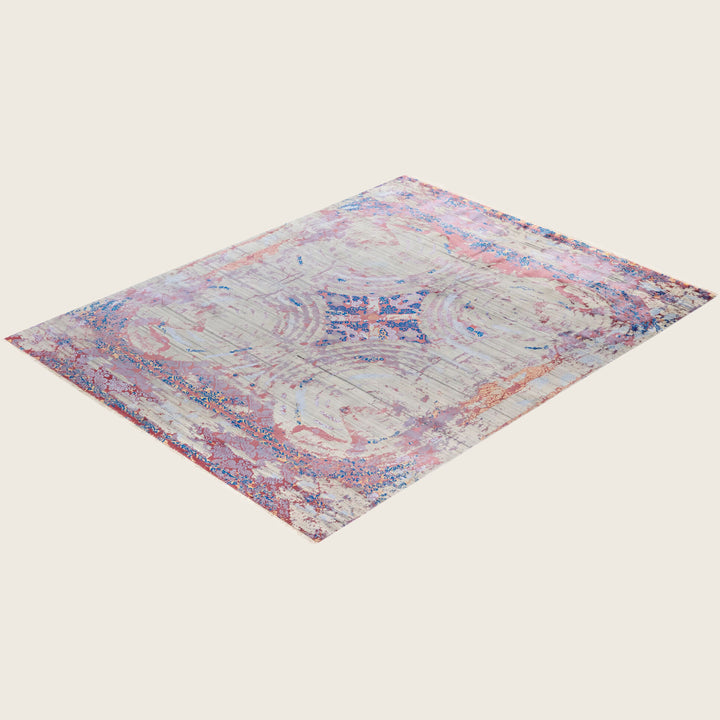 Beige Traditional Ikat Wool Rug - 8'1" x 10'3"