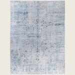 Grey Traditional Ikat Wool Rug - 9'1" x 12'3"