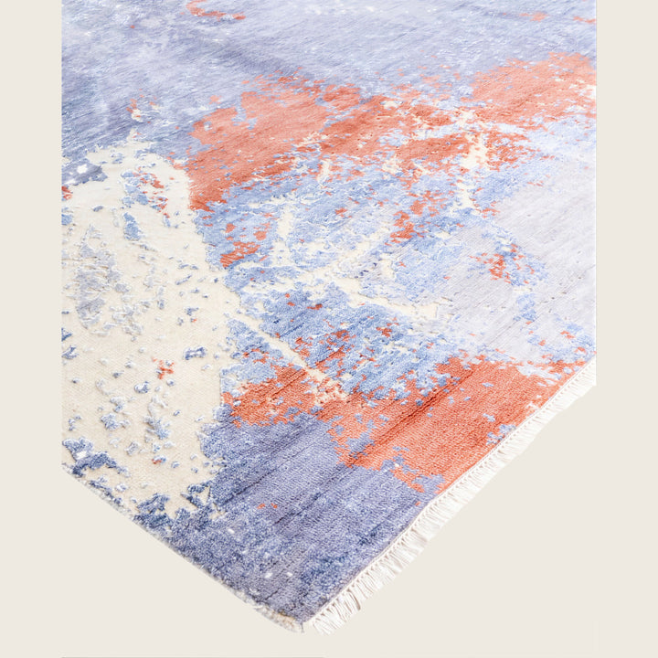 Beige Traditional Ikat Wool Rug - 8'2" x 10'1"