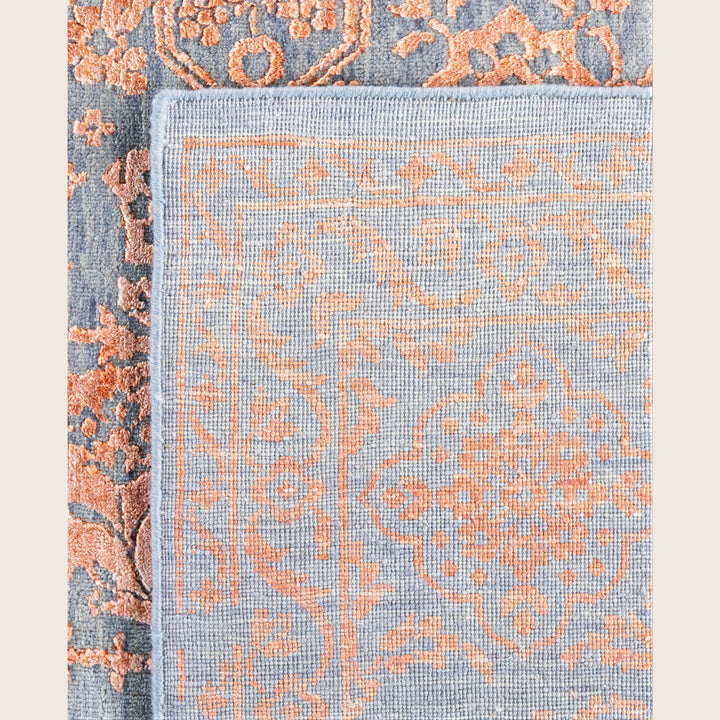 Grey Traditional Ikat Wool Rug - 9'1" x 12'4"
