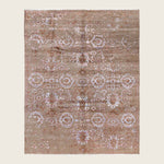 Brown Traditional Ikat Wool Rug - 8' x 10'