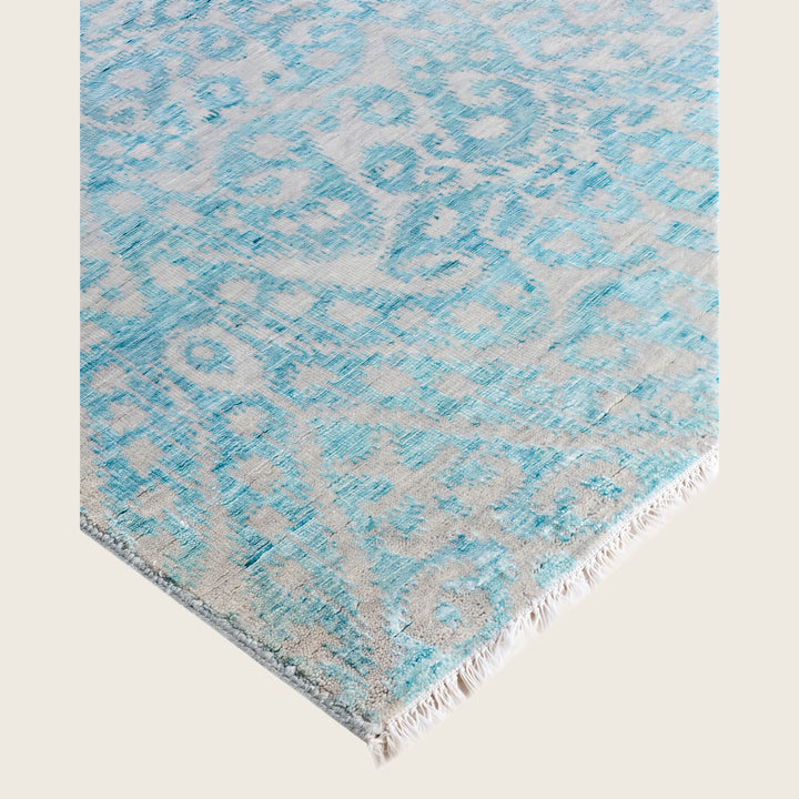 Beige Traditional Ikat Wool Rug - 8'3" x 10'2"