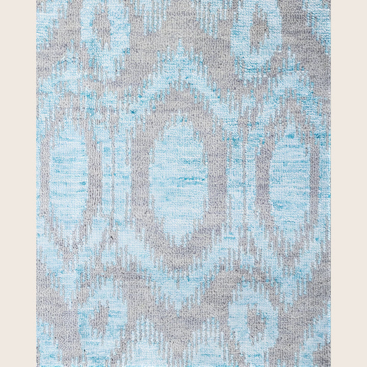 Beige Traditional Ikat Wool Rug - 8'3" x 10'2"