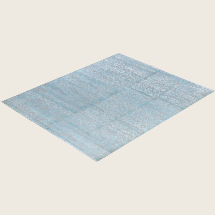Beige Traditional Ikat Wool Rug - 8'3" x 10'2"