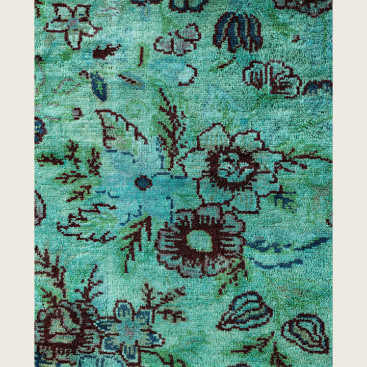 Green Traditional Samsara Wool Runner - 2'8" x 12'1"
