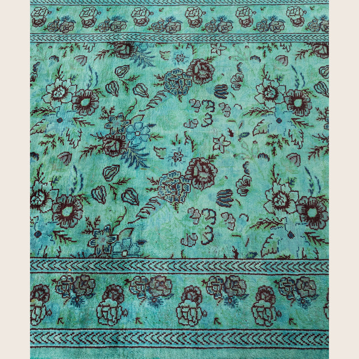 Green Traditional Samsara Wool Runner - 2'8" x 12'1"