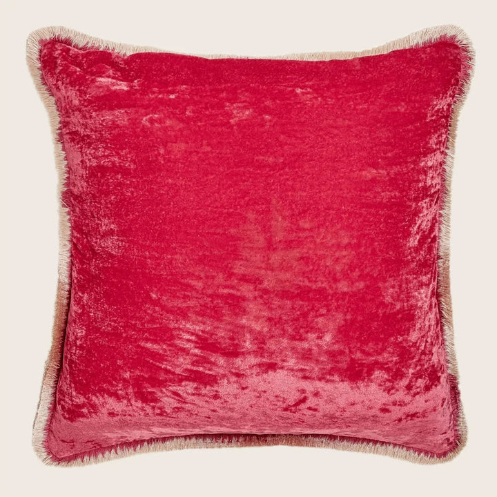 Silk Velvet Fringe Pillow