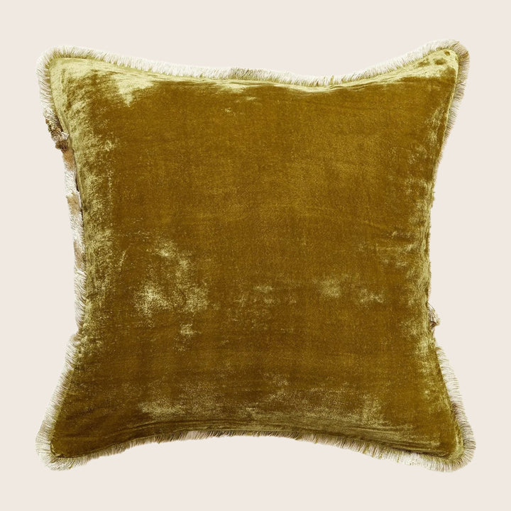 Silk Velvet Fringe Pillow