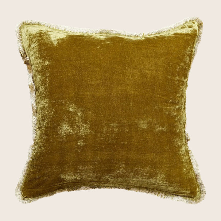 Silk Velvet Fringe Pillow