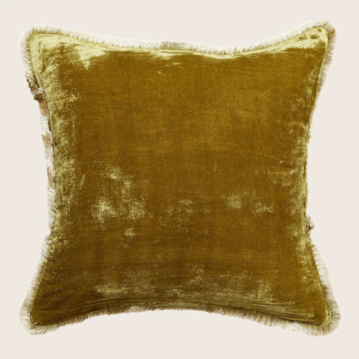 Silk Velvet Fringe Pillow