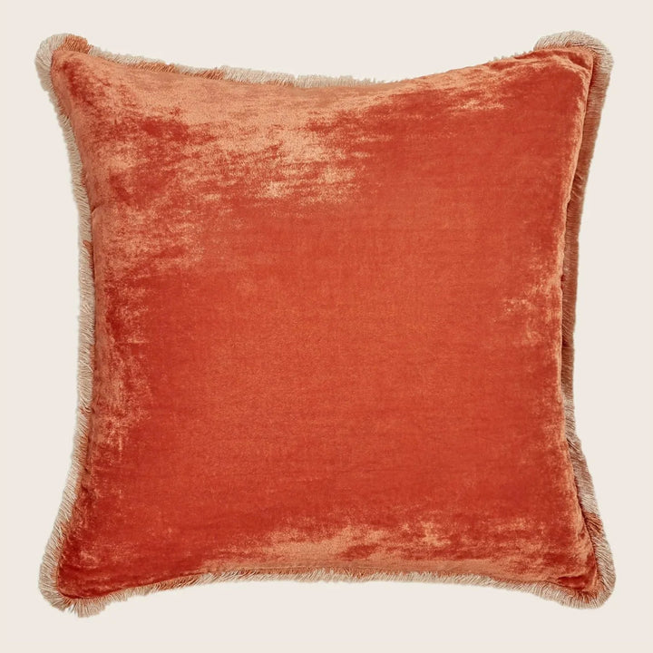 Silk Velvet Fringe Pillow
