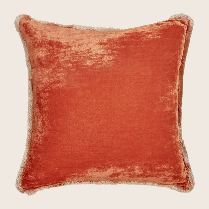 Silk Velvet Fringe Pillow