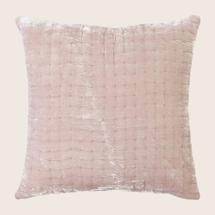 Luminous Quilted Velvet Euro Pillow