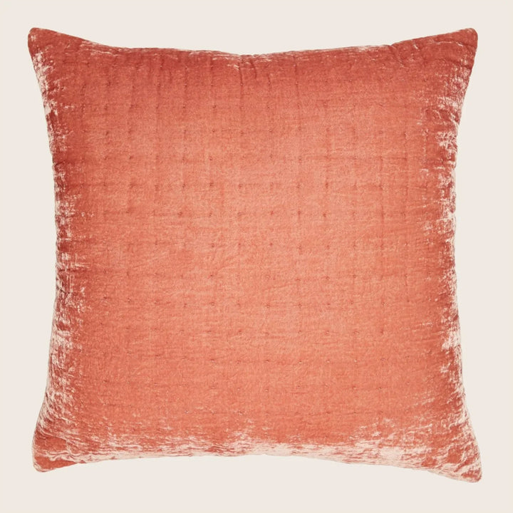 Luminous Quilted Velvet Euro Pillow
