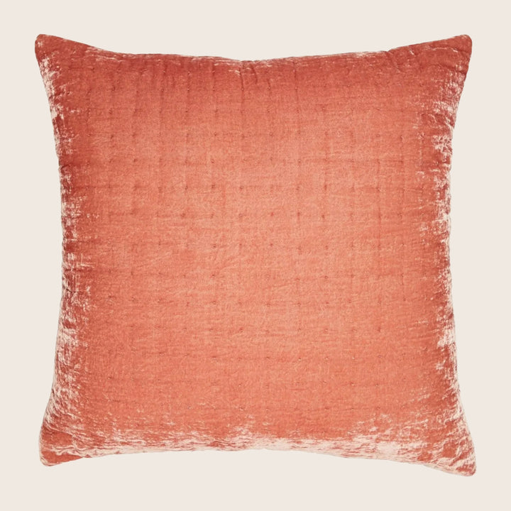Luminous Quilted Velvet Euro Pillow