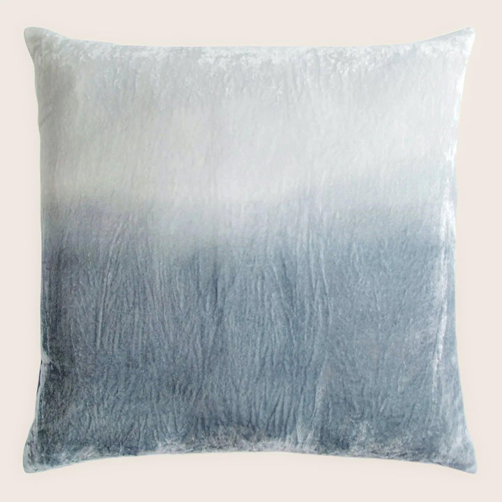 Dip Dye Velvet Pillow, Seaglass