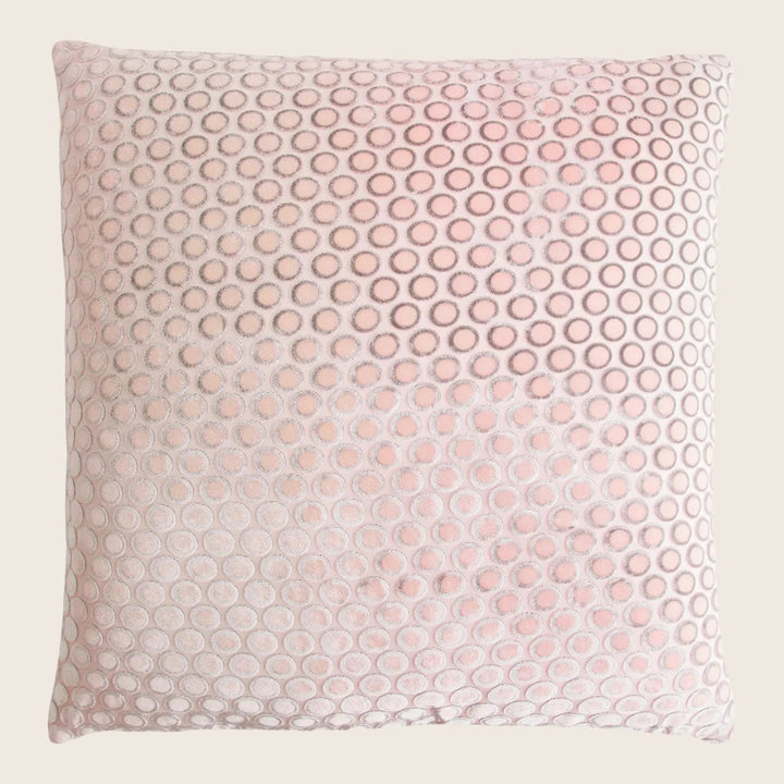 Dots Velvet Pillow, Blush