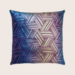 Entwined Velvet Throw Pillow, Peacock