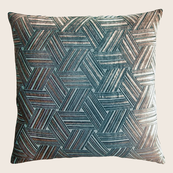 Entwined Velvet Throw Pillow, Gunmetal