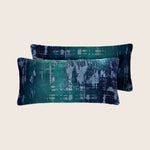 Set of 2 Mini Brushstroke Velvet Pillow, Shark