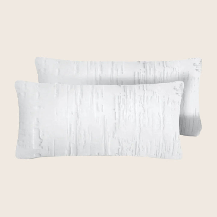 Set of 2 Mini Brushstroke Velvet Pillow, White