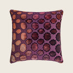 Mod Fretwork Velvet Pillow, Wildberry