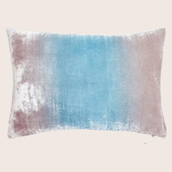 Ombre Velvet Pillow, Robins Egg