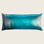 Ombre Velvet Throw Pillow, Pacific