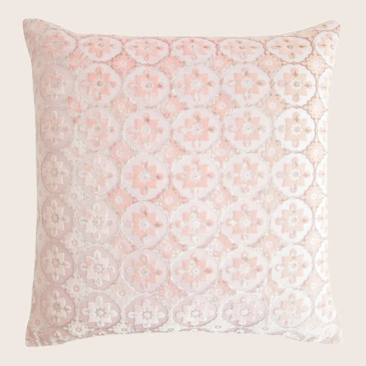 Small Moroccan Velvet Pillow, Blush
