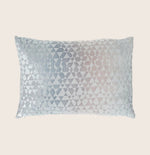 Triangles Velvet Pillow, Moonstone
