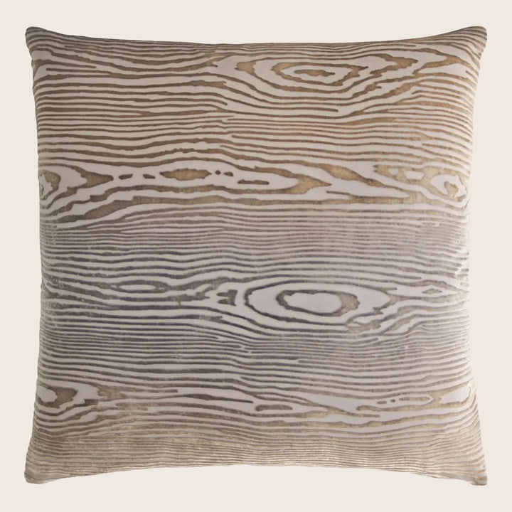 Woodgrain Velvet Pillow, Coyote