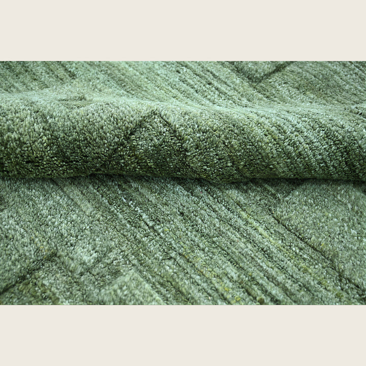 Image for Dark Green Textured Wool Rug - 8' x 10'