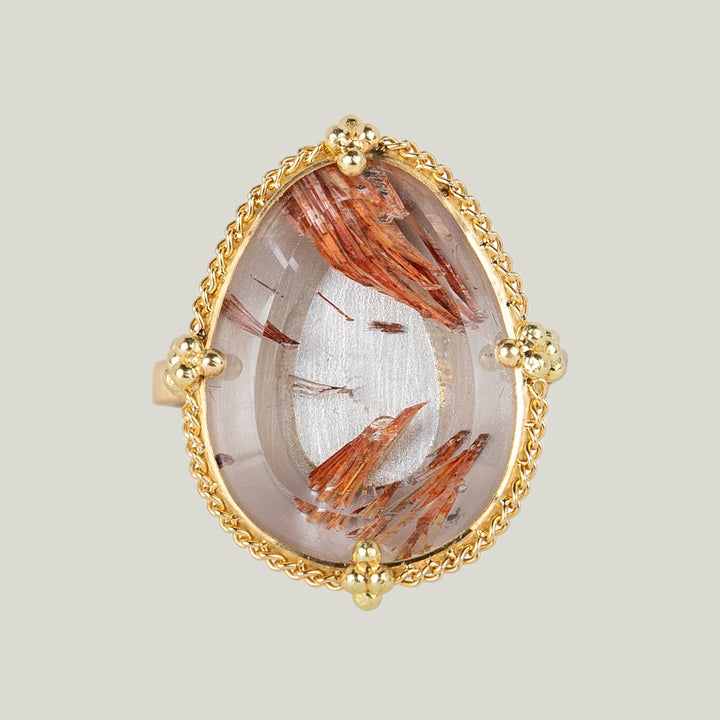 Image for One-of-a-Kind 18K Yellow Gold 15.33 ct. Large Rutilated Topaz Ring